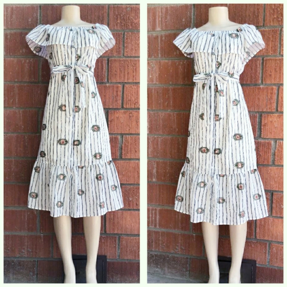 LAST ONE❗STYLE RACK Nordstrom Embroider Midi Dress - Picture 12 of 13